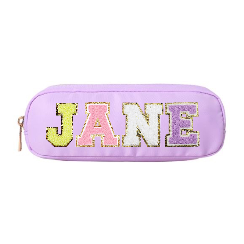 Personalized Chenille Letters Patch Kids Pencil Case