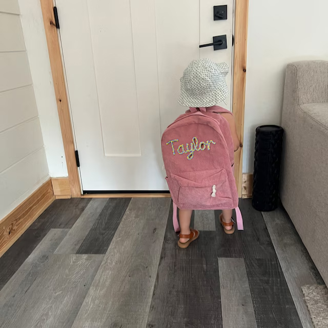 Personalized Hand Embroidered  Kids School Backpack