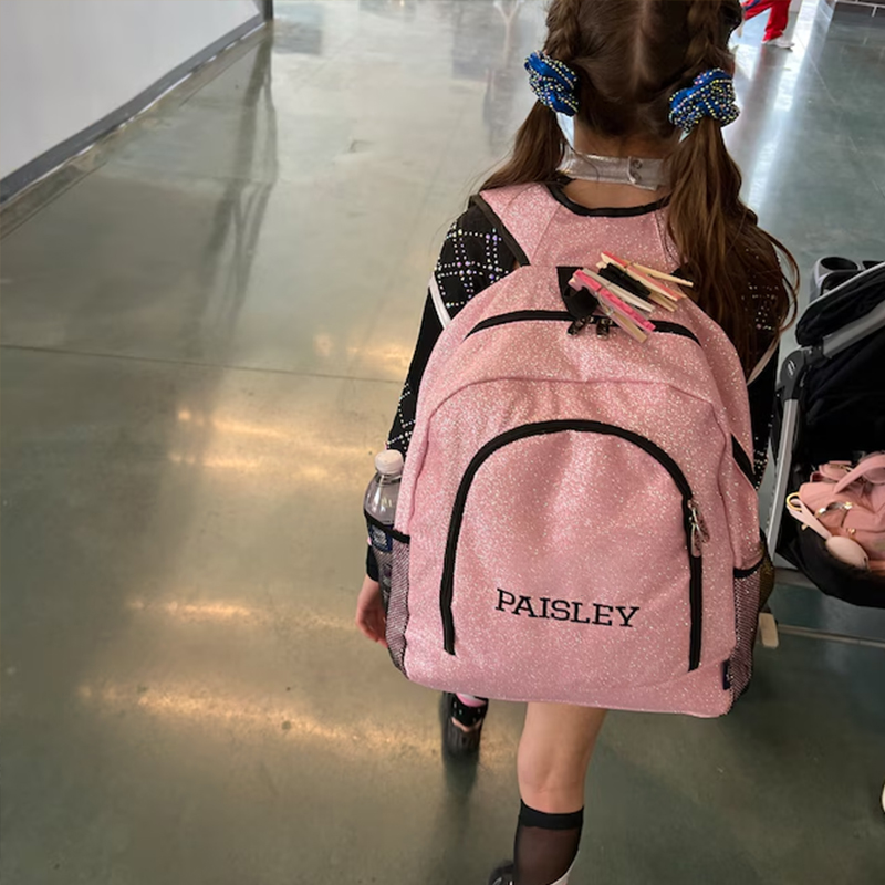 Personalized Embroidery Kid Glitter Backpack