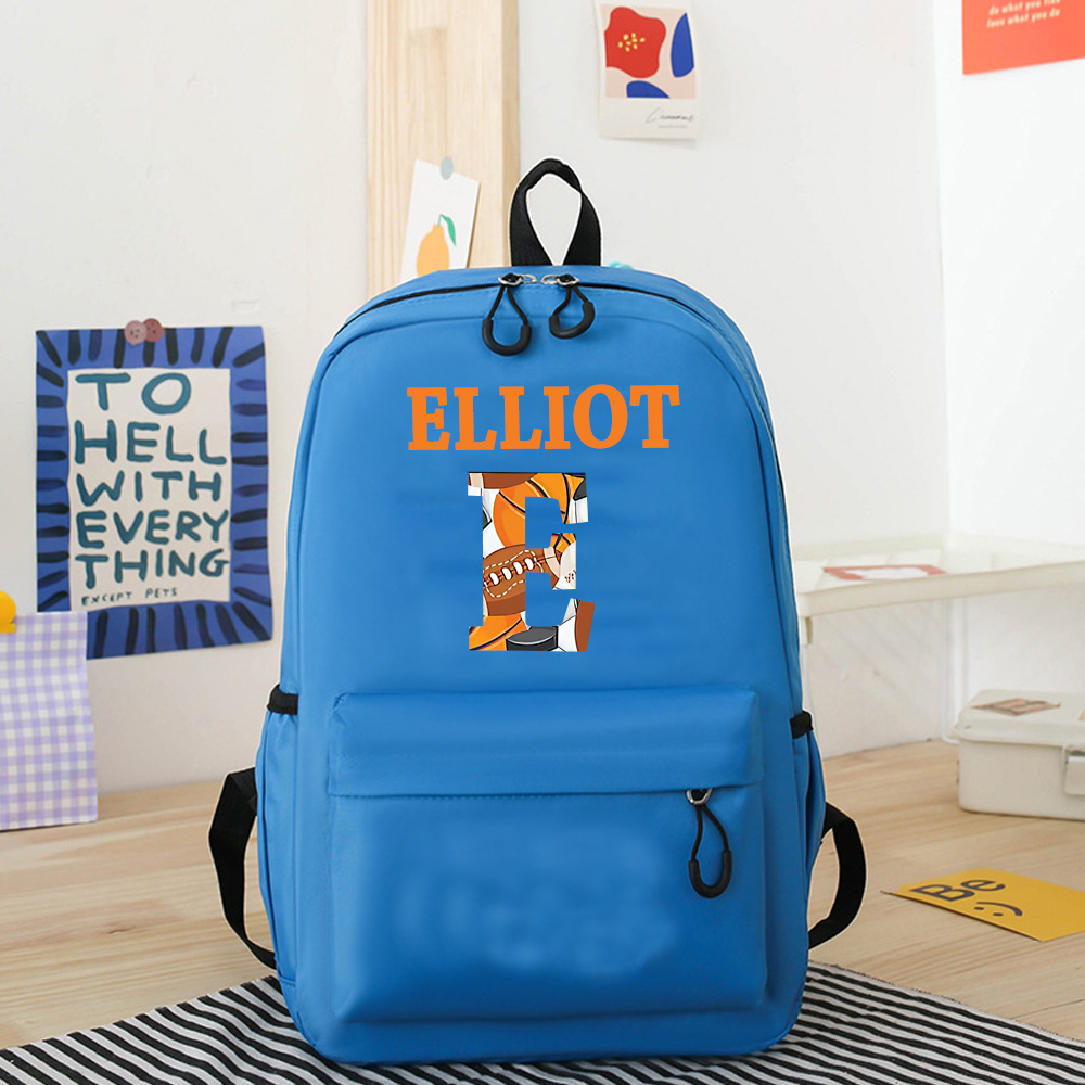 Personalized Color Monogram Back to School Backpack