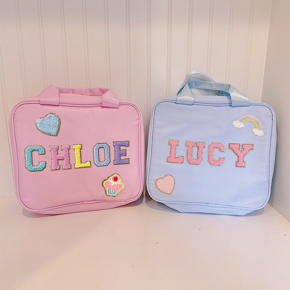 Personalized Chenille Letters Kids Lunch Bag