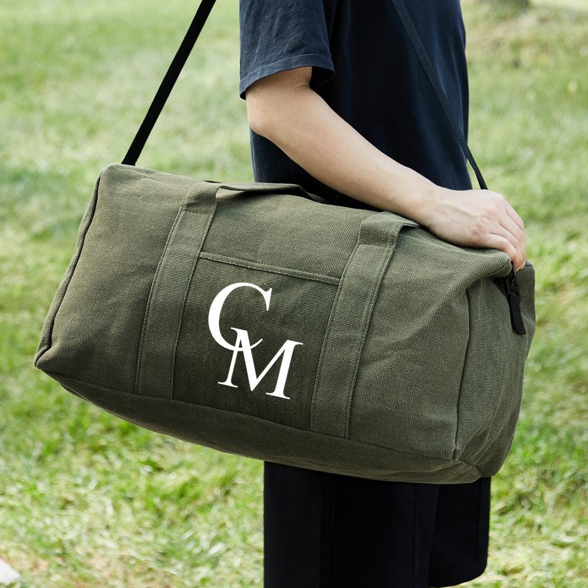 Personalized Print Canvas Duffel Bag