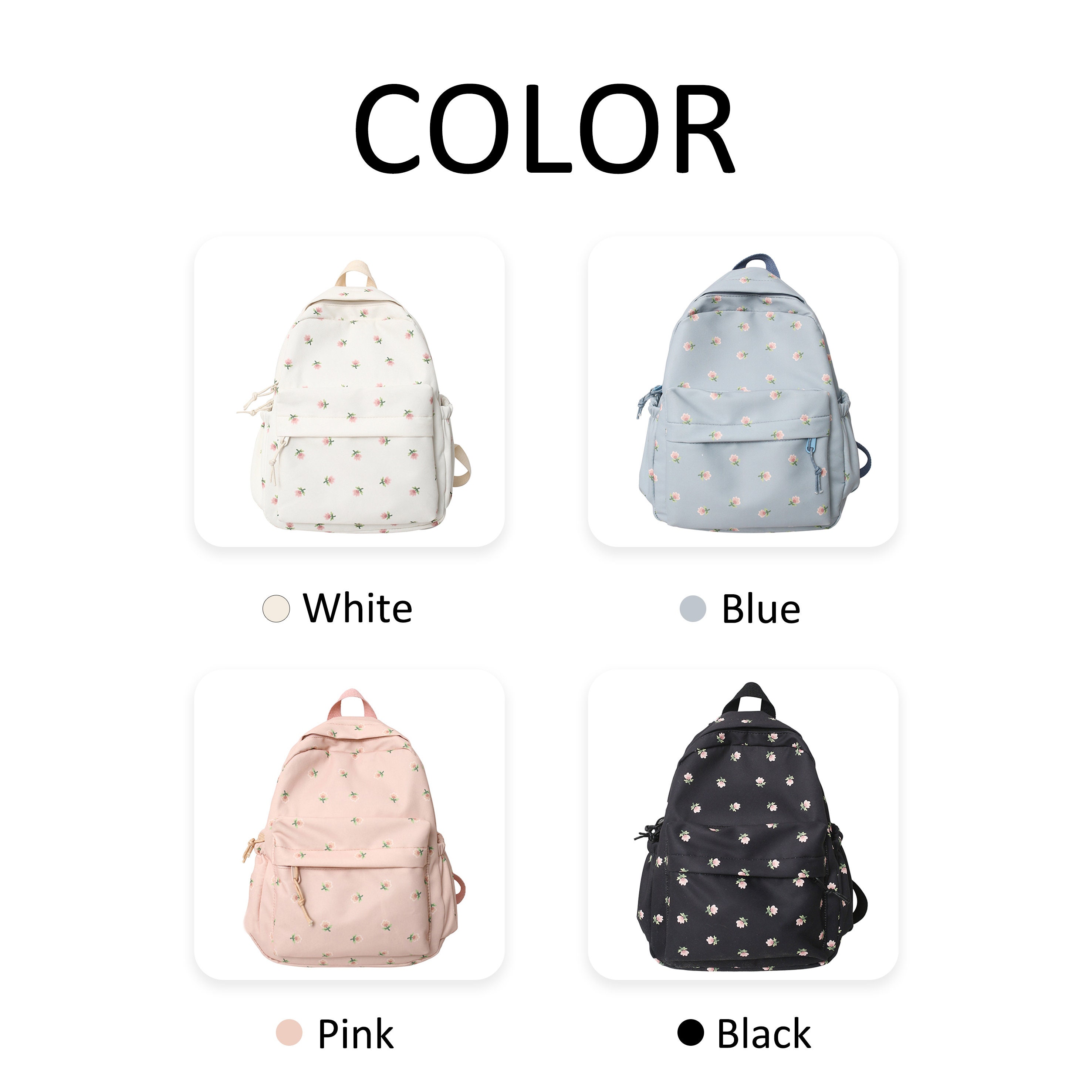 Personalized Embroidery Kid Floral Backpack