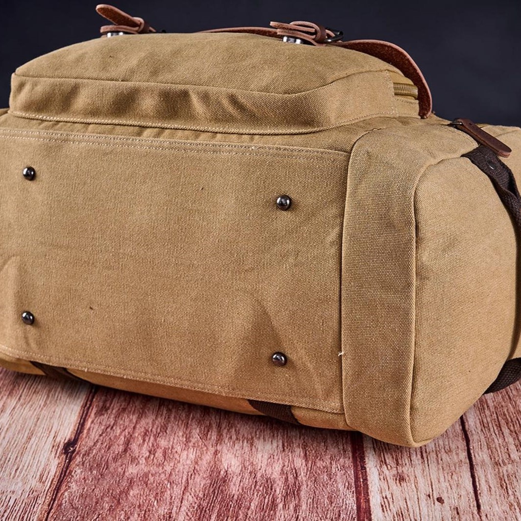 Personalized Leather Monogram Engraved Duffel Bag