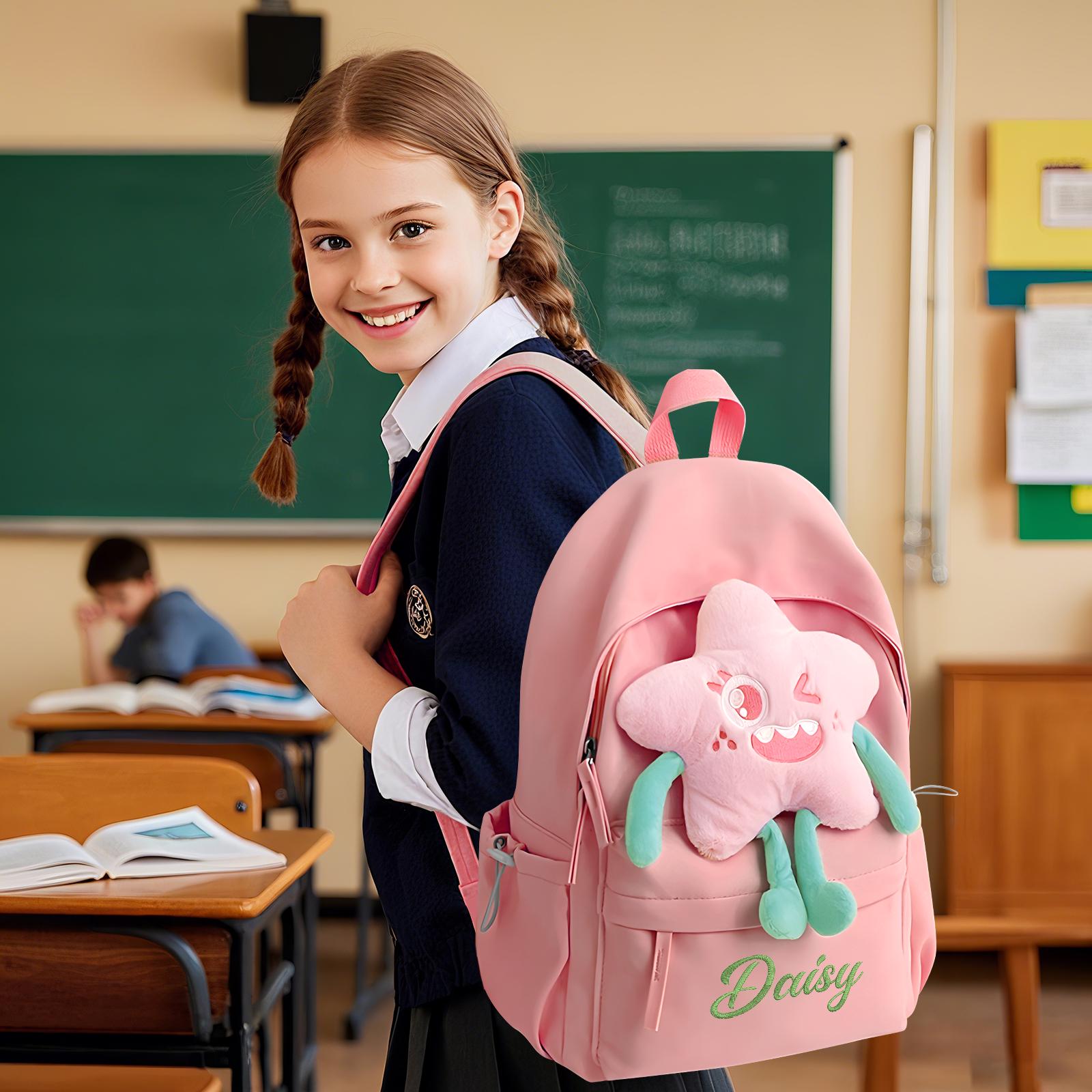 Personalized Embroidery Toddler Backpack with Star Smile