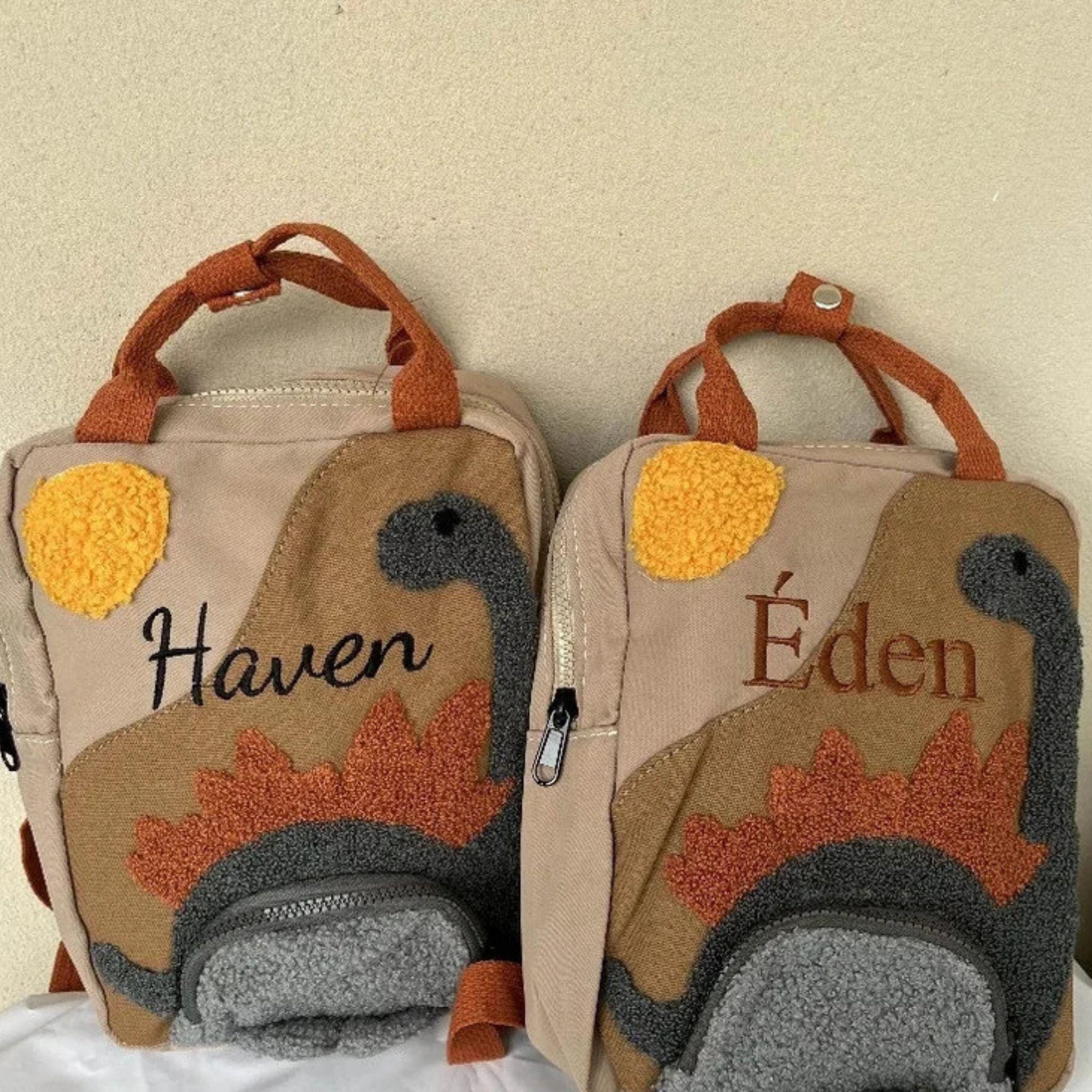 Personalized Embroidery Kids Dinosaur School Backpack