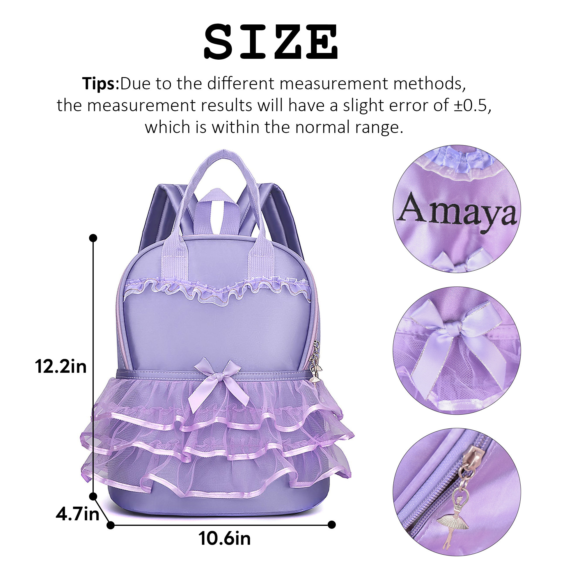 Personalized Embroidery  Kid Ballerina Dance Backpack