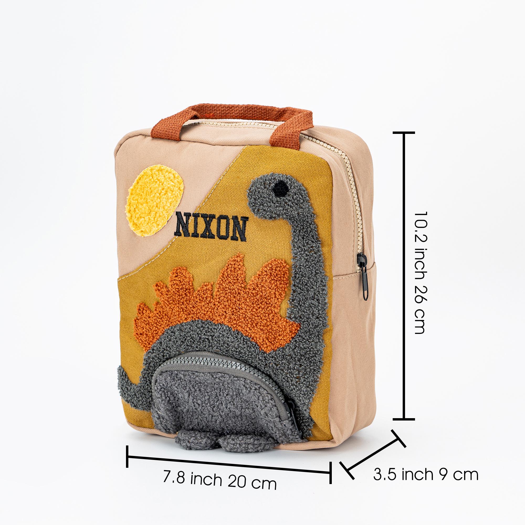 Personalized Embroidery Kids Dinosaur School Backpack