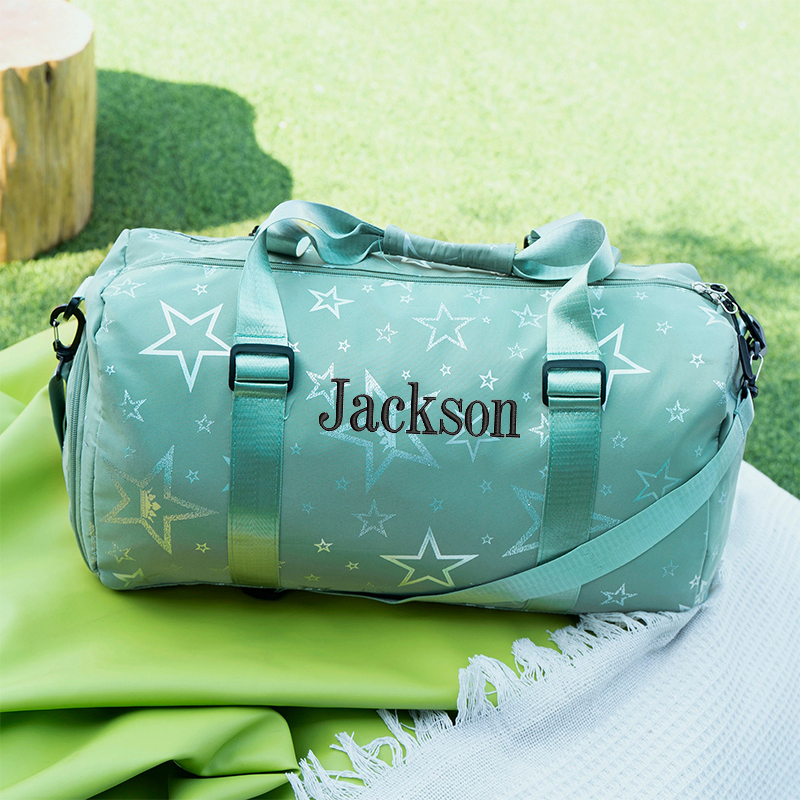 Personalized Embroidery Star Oxford Fabric Duffle Bag