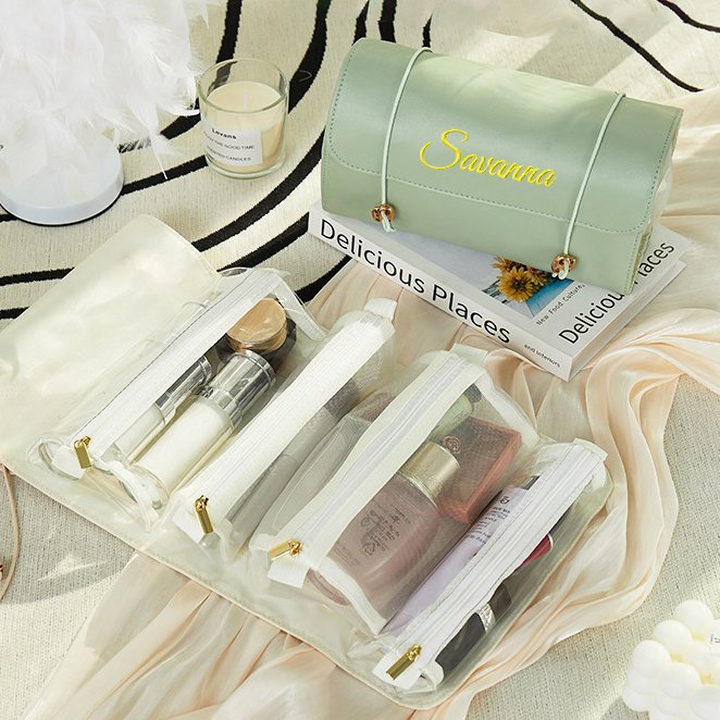 Personalized Embroidered Roll-Up Packaging Toiletry Bag