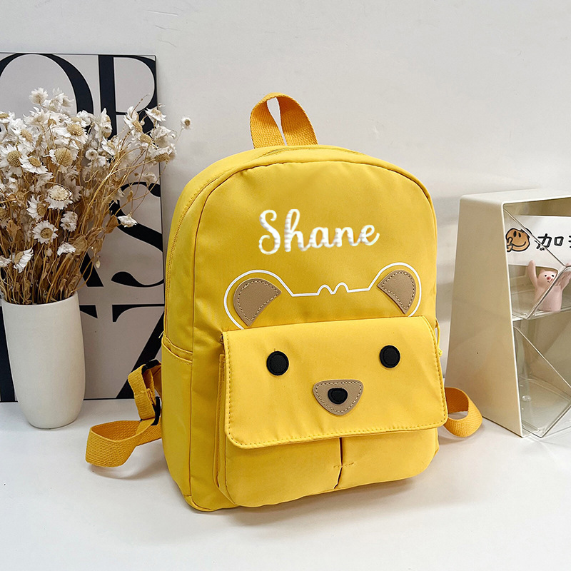Personalized Embroidery Kid Color Bear Backpack