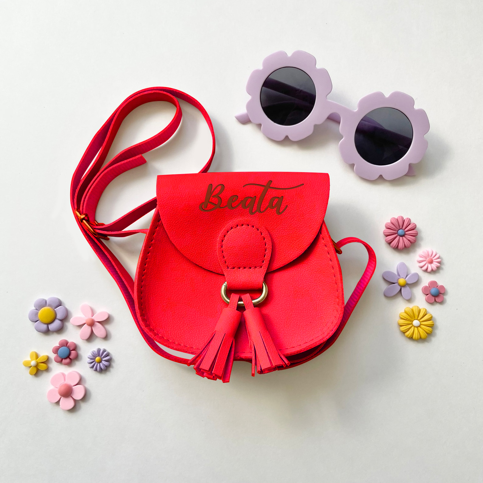 Personalized Girls Color Tassel Purse | CWPack11