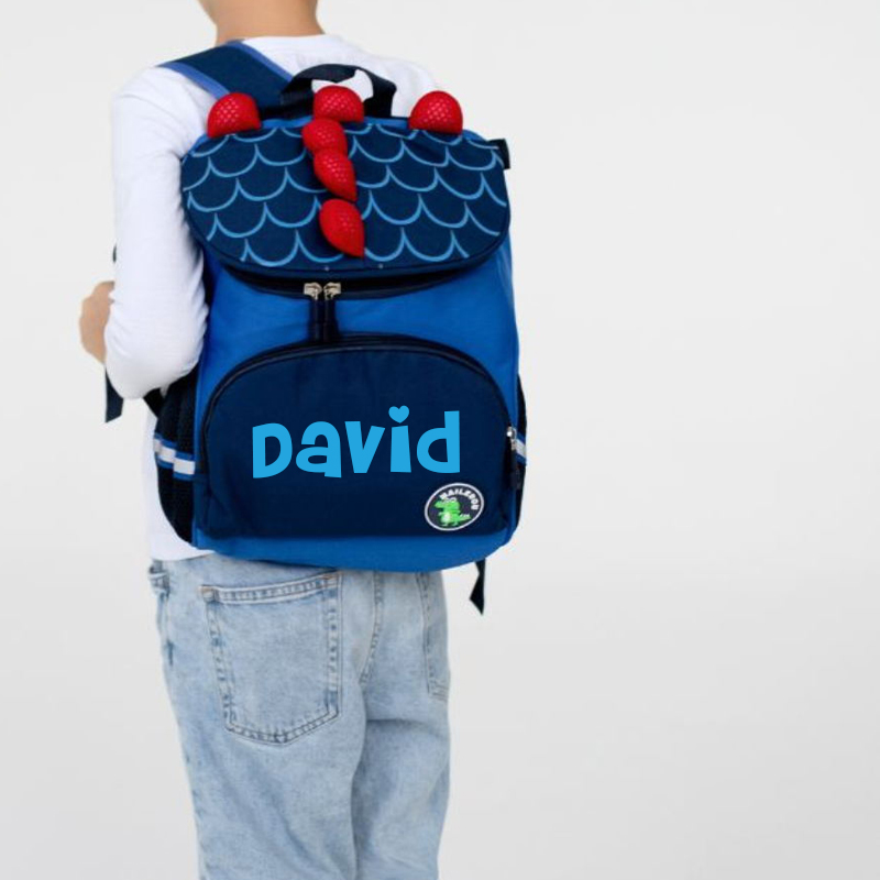 Personalized Cute Dinosaur School Backpack