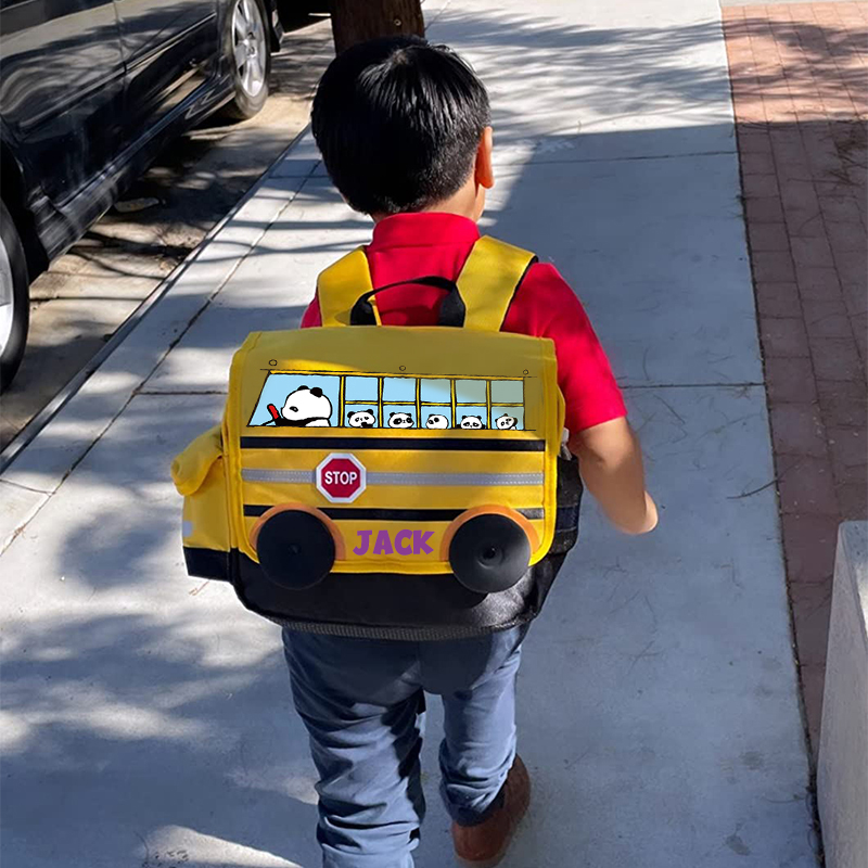 Personalized 3D School Bus Backpack