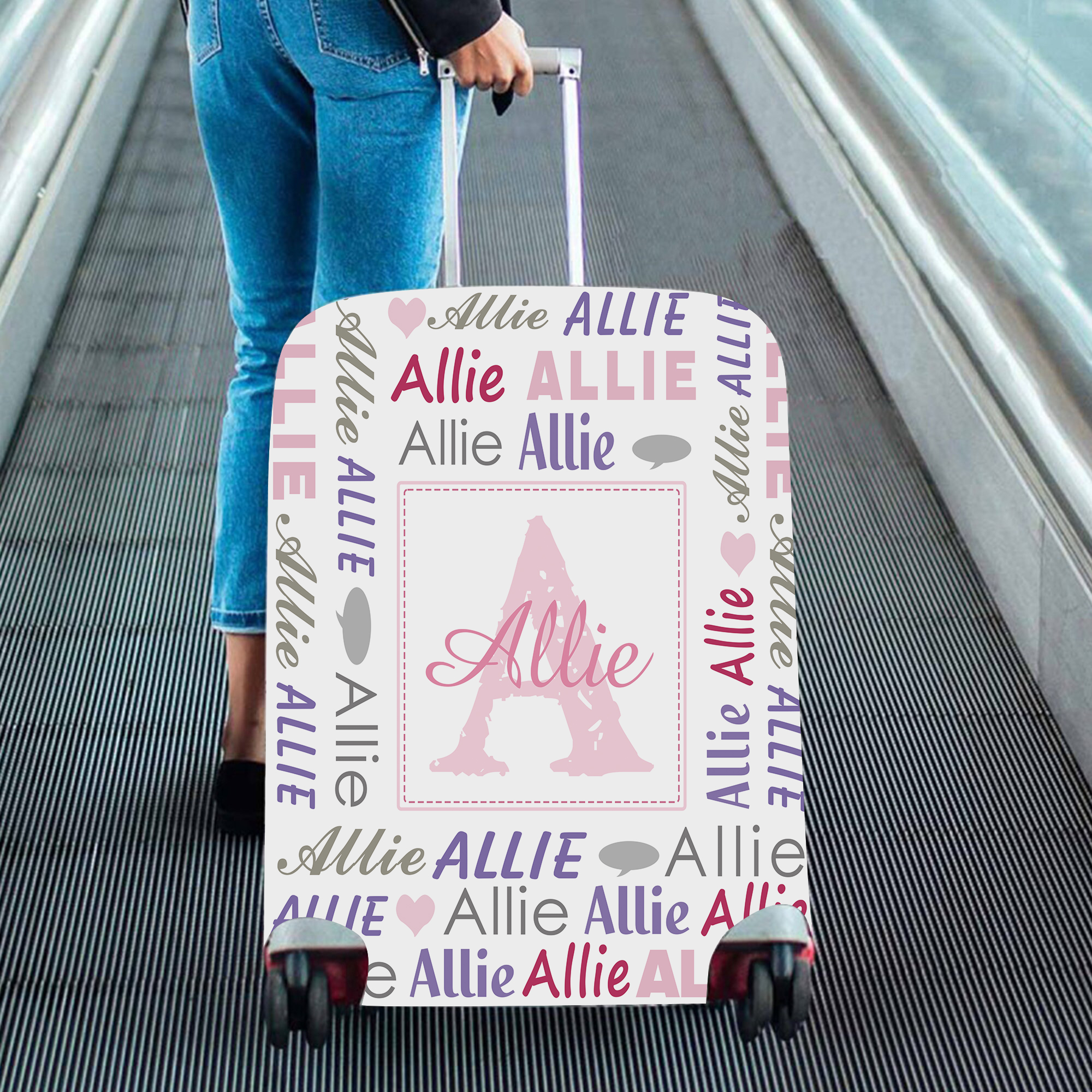 Personalized Monogram High-elastic Suitcase Protector Luggage Cover