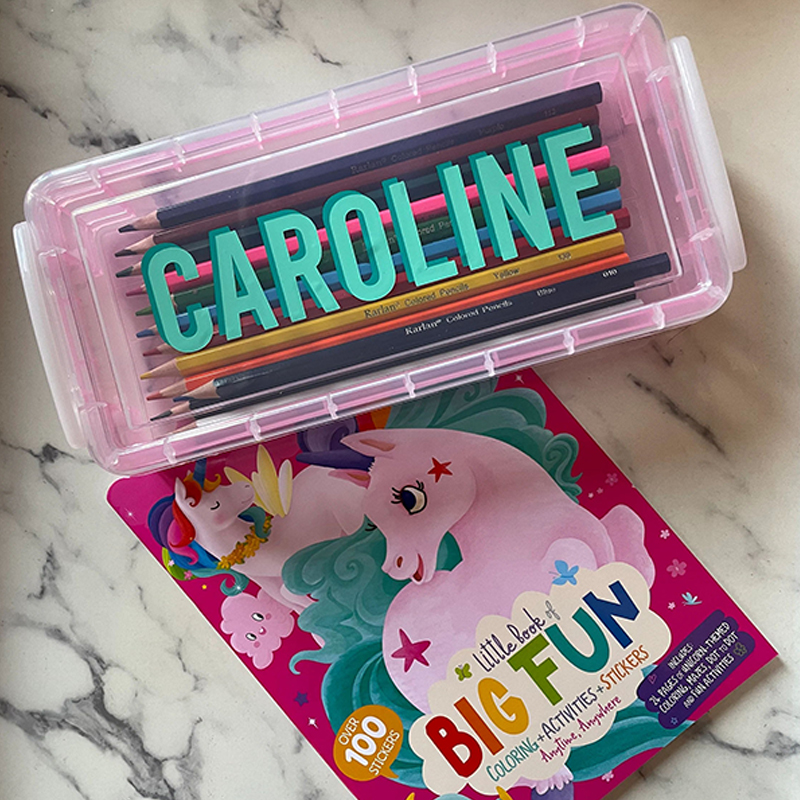 Personalized Kids Crayon Pencil Case (Colored Pencils Included) 