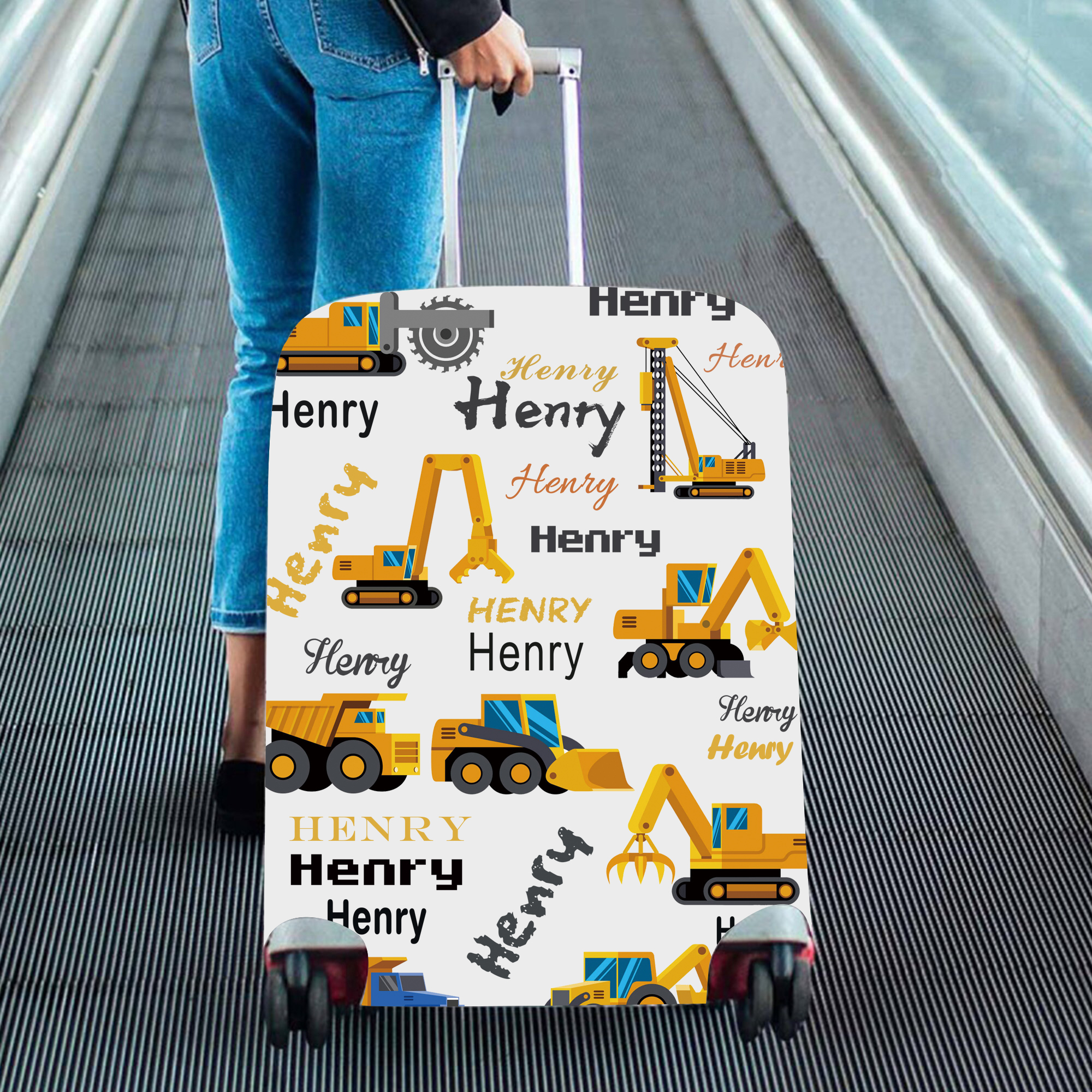 Personalized Truck High-elastic Suitcase Protector Luggage Cover