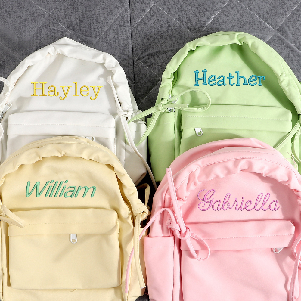 Personalized Embroidery Kids Color School Backpack