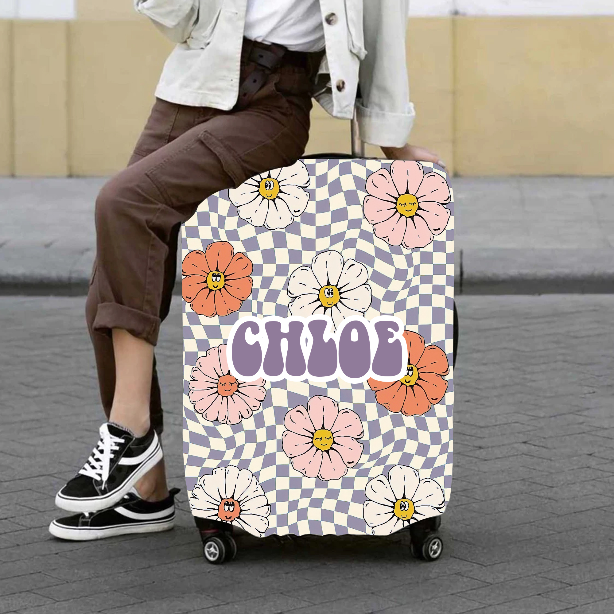 Personalized Funny Original High-elastic Suitcase Protector Luggage Cover