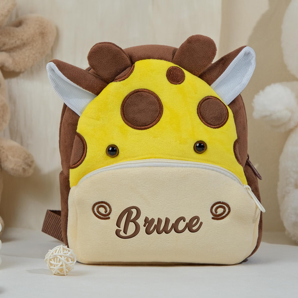 Personalized Embroidery Cartoon Animals Backpack