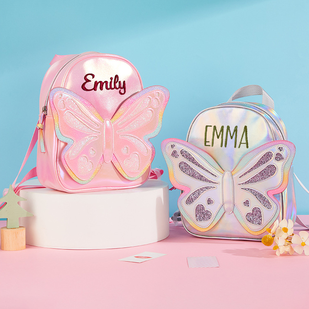 Personalized Butterfly Embroidered Backpack
