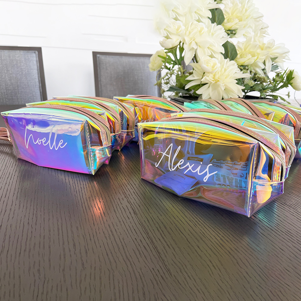 Personalized PVC Magic Laser Clear Toiletry Bag