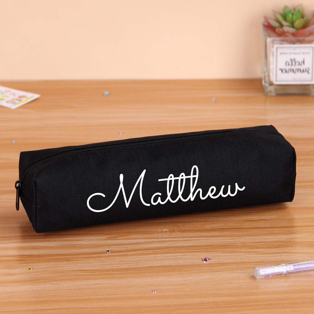 Personalized Colorful Canvas Pencil Bag