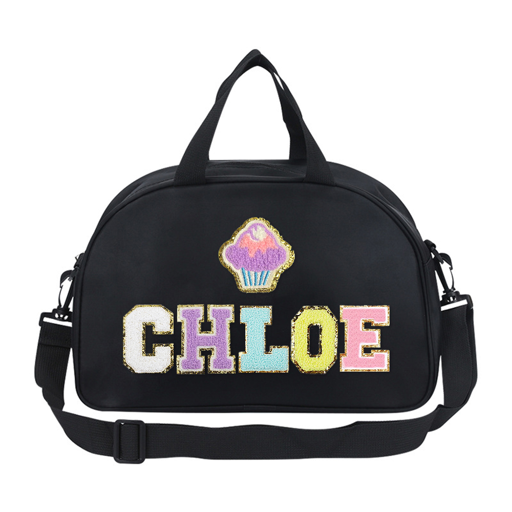 Personalized Chenille Letter Patch Gymnastic Dancing Bag