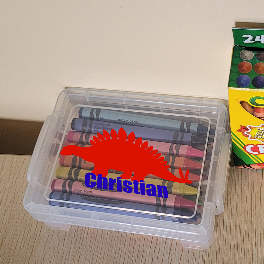 Personalized Kids Back to School Supplies Crayon Holder