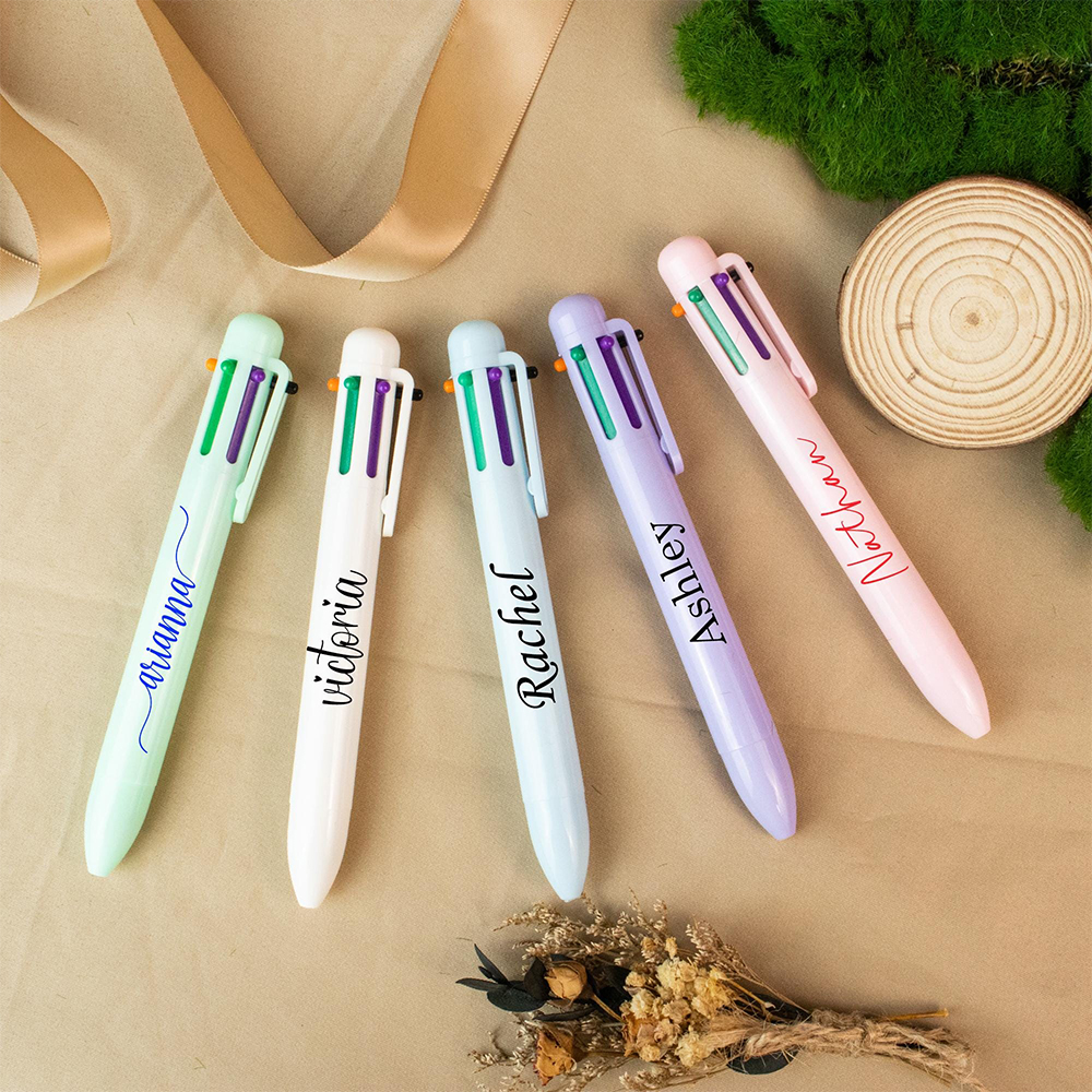 Personalized Multi Purpose 6 Colors Business Pens