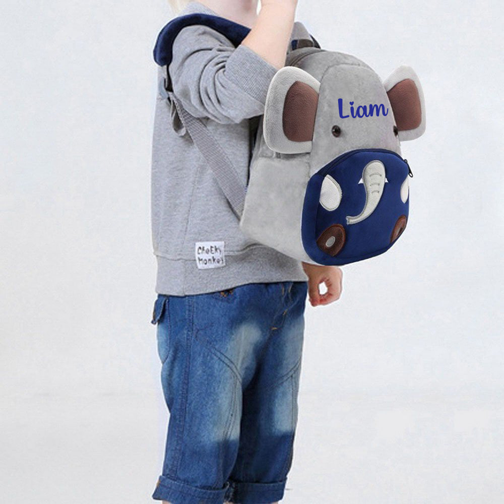 Personalized Cute Elephant Animals Toddler Backpack