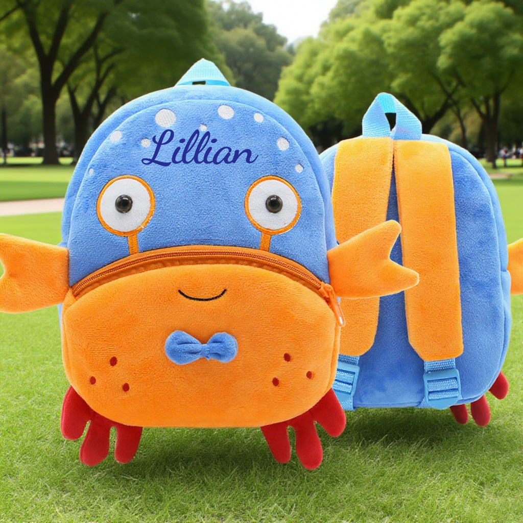Personalized Cute Crab Animals Toddler Backpack