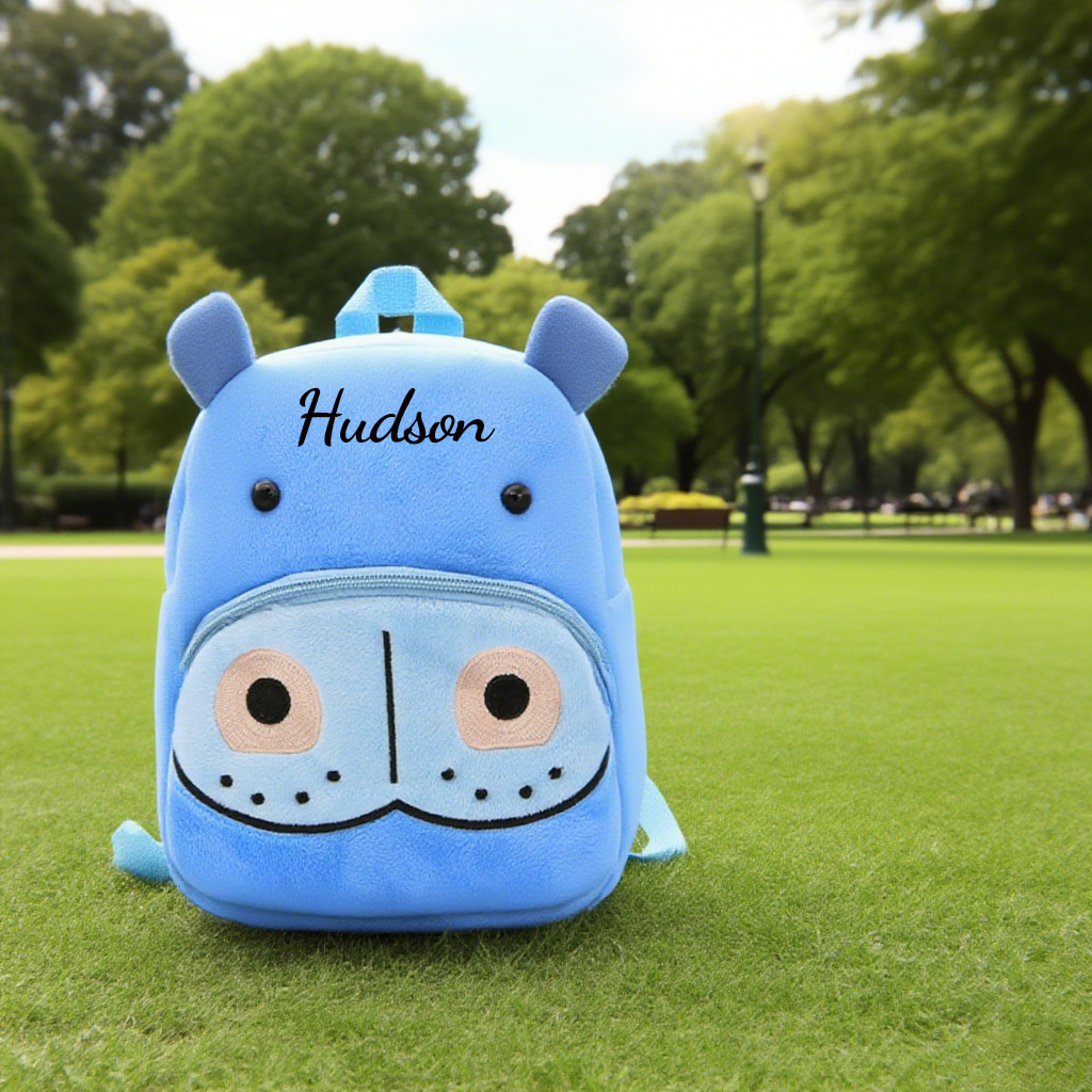 Personalized Cute Hippo Animals Toddler Backpack