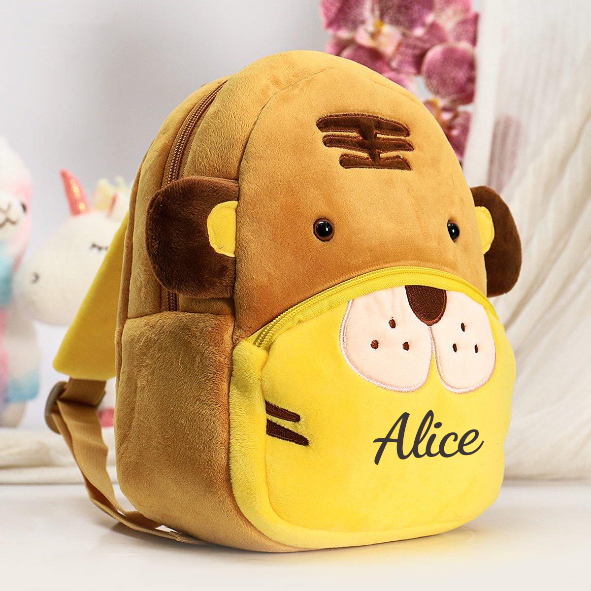 Personalized Cute Tiger Animals Toddler Backpack