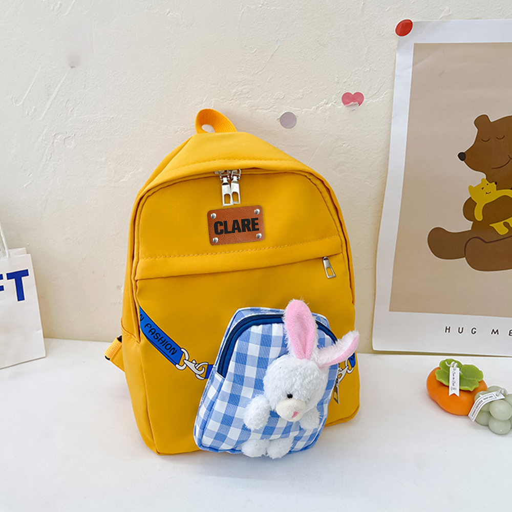 Personalized Kids Lovely Bunny School Backpack