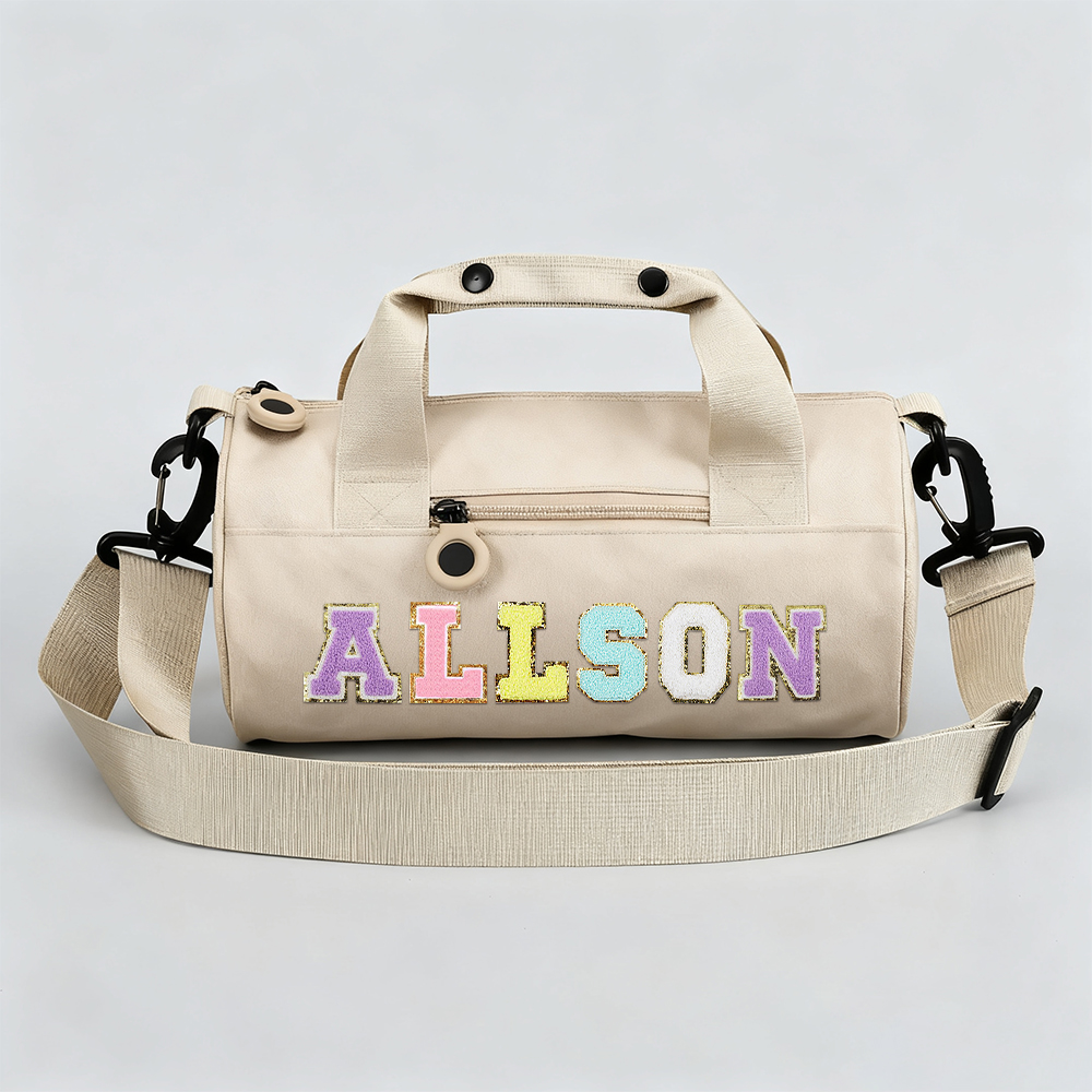 Personalized Chenille Letter Water Proof Duffle Dance Bag