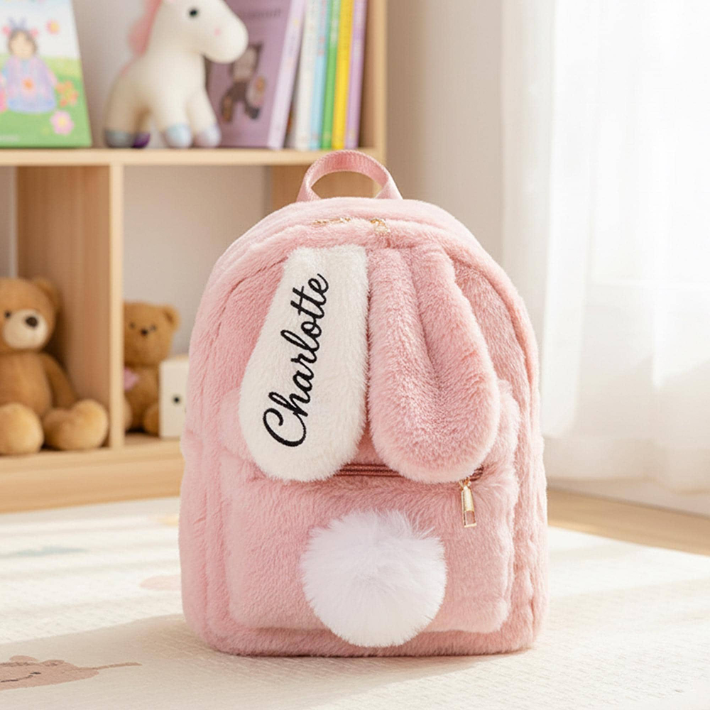 Personalized Embroidery Cute Bunny Backpack