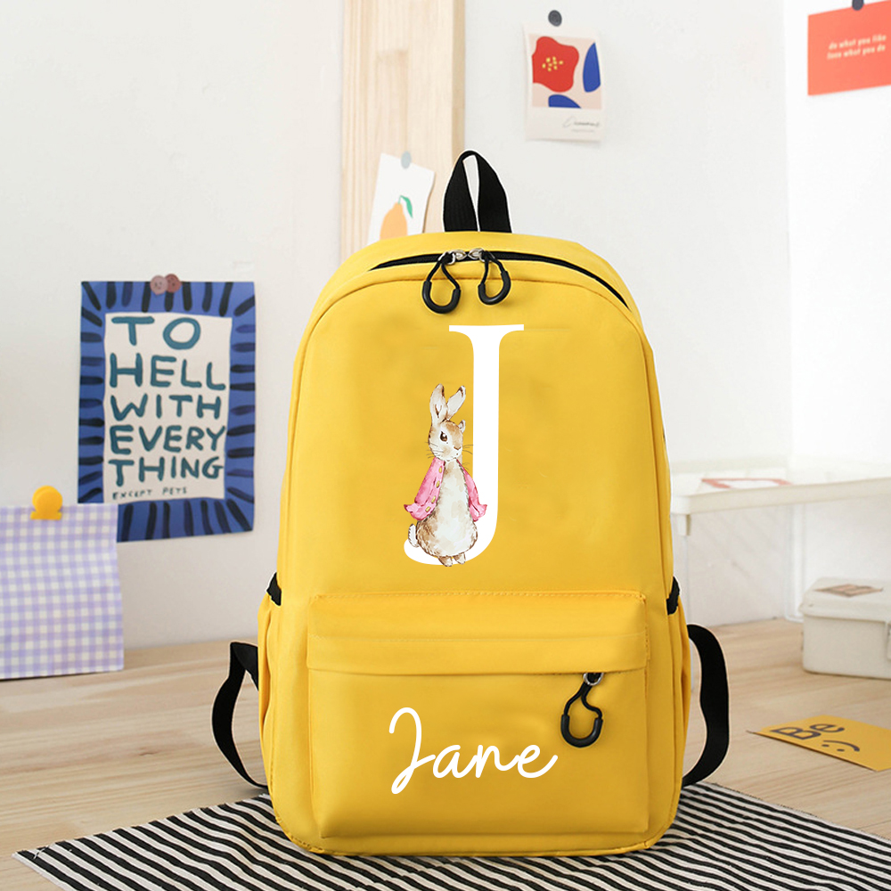 Personalized Color Easter Bunny Backpack