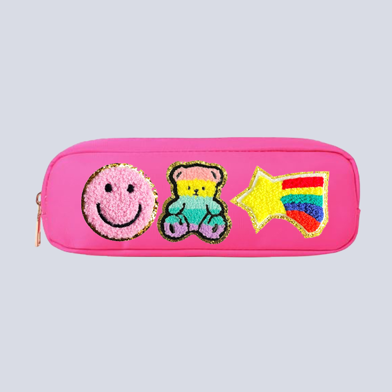 Personalized Chenille Letters Patch Kids Pencil Case