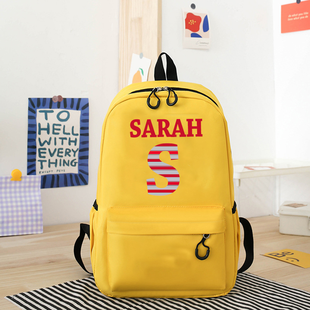 Personalized Color Monogram Back to School Backpack