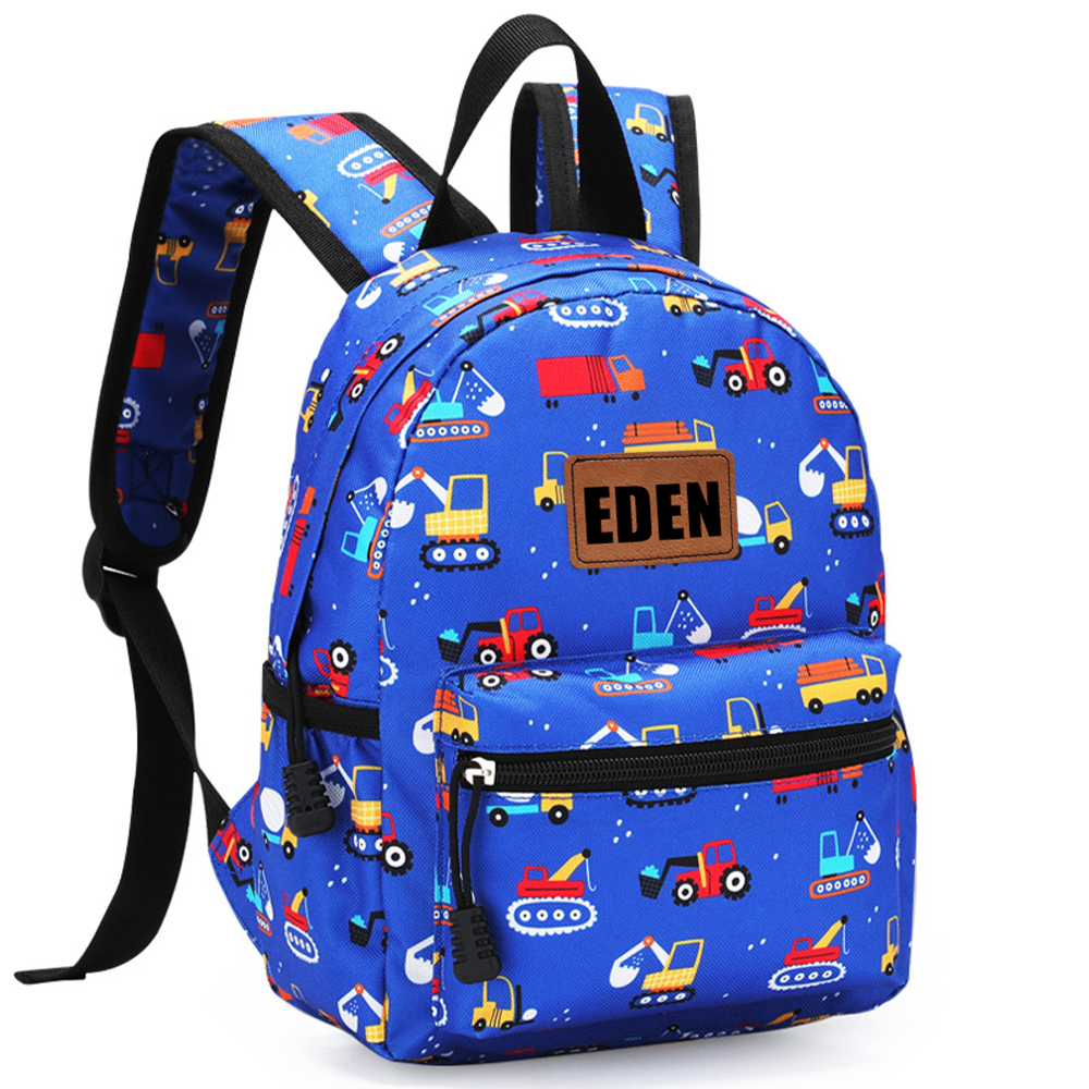 Personalized Original Leather Patch Back to School Backpack