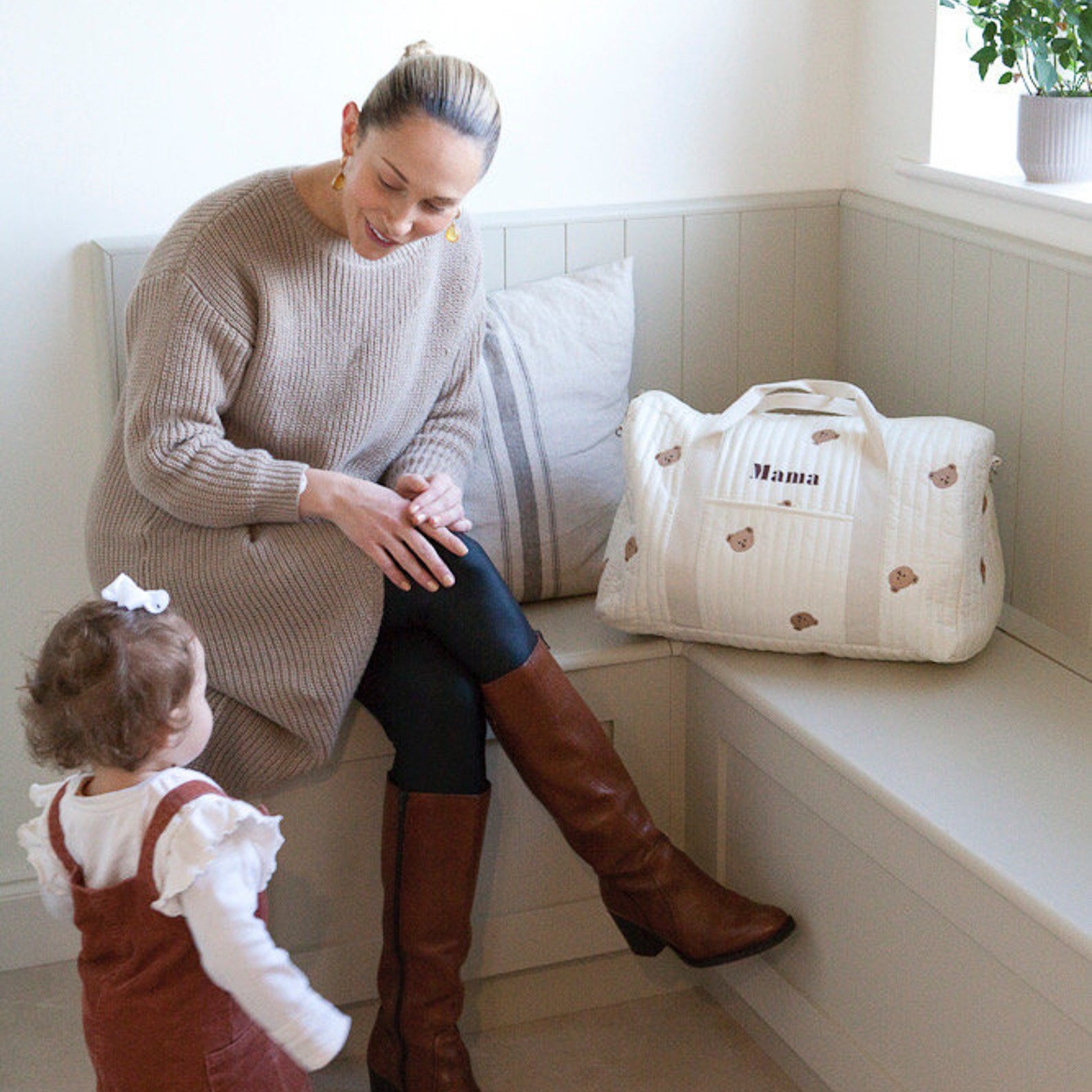 Personalized Mama and Baby Adorable Duffle Bag