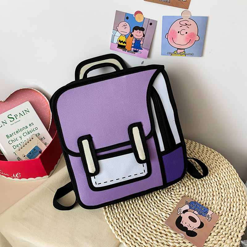 Personalized Color Comic School Backpack