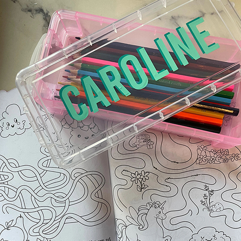 Personalized Kids Crayon Pencil Case (Colored Pencils Included) 