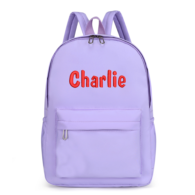 Personalized Embroidery Kids Color School Backpack