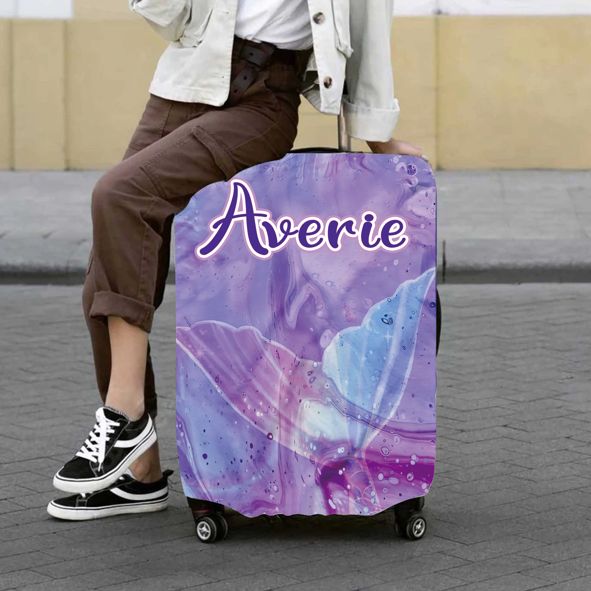 Personalized Mermaid High-elastic Suitcase Protector Luggage Cover