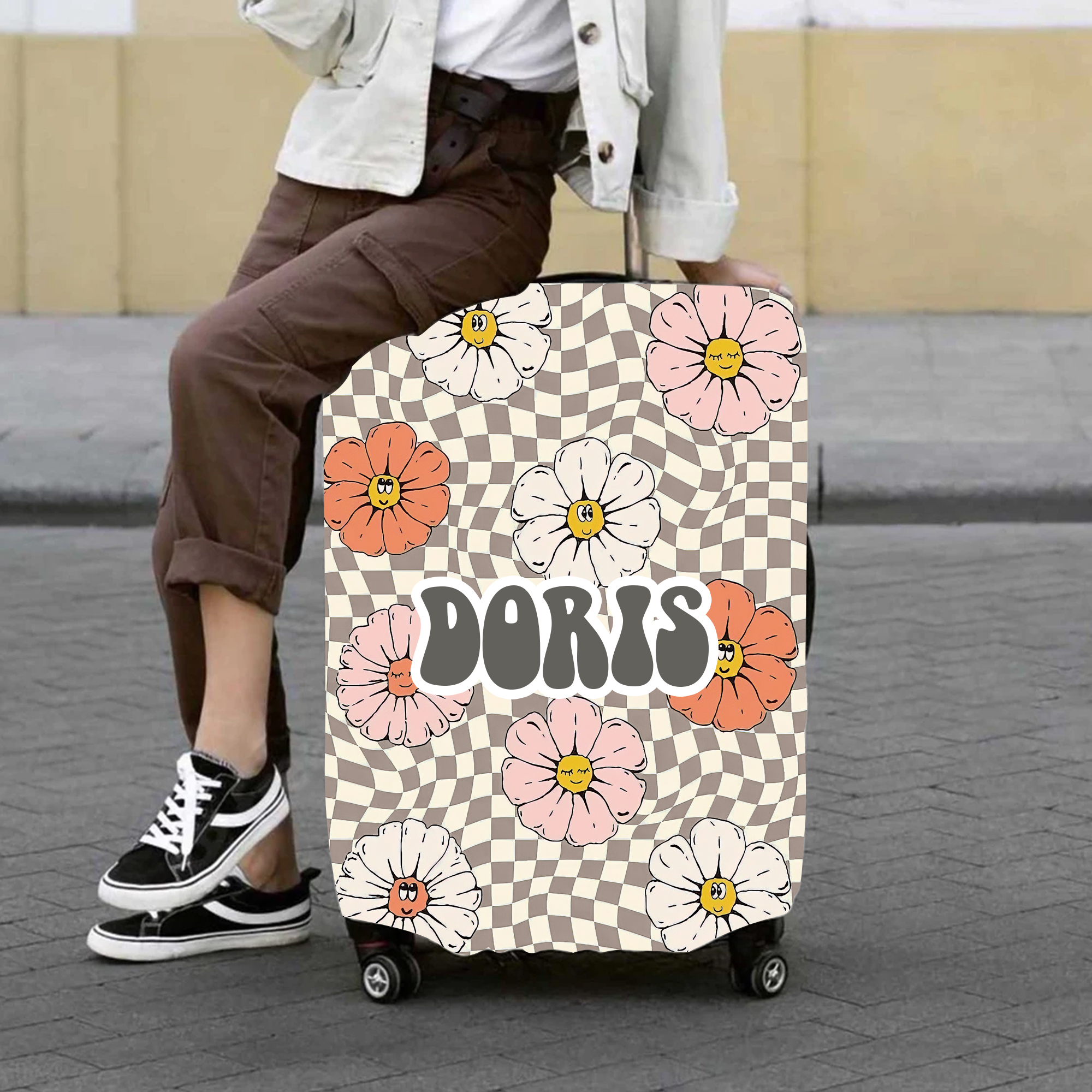 Personalized Funny Original High-elastic Suitcase Protector Luggage Cover