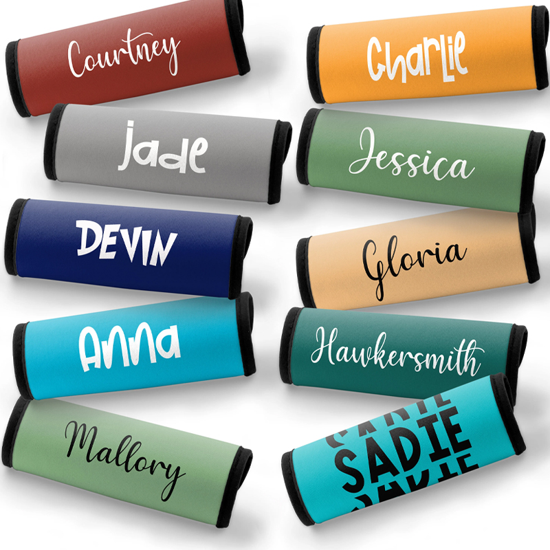 Personalised Name Luggage Tag Handle Cover