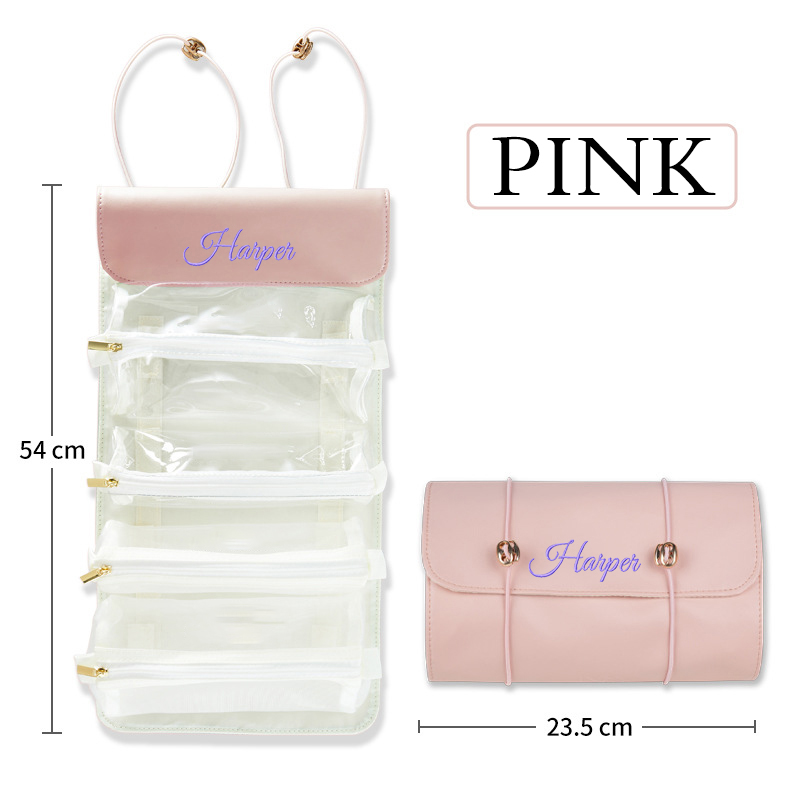 Personalized Embroidered Roll-Up Packaging Toiletry Bag