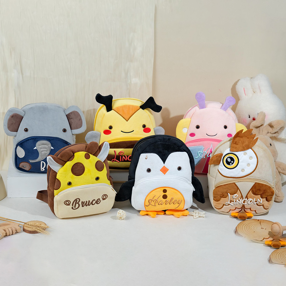 Personalized Embroidery Cartoon Animals Backpack